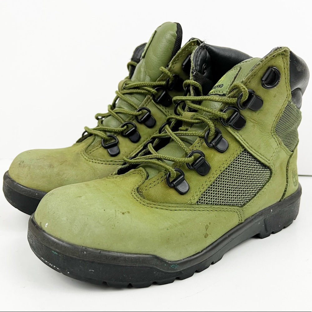 Timberland Boys 6” Field Boots Green Size‎ 3 - Picture 3 of 8